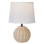 Rattan Base with White Fabric Shade( TL696 )