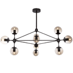 Black Metal Chandelier with Champagne Glass (CH100/10)