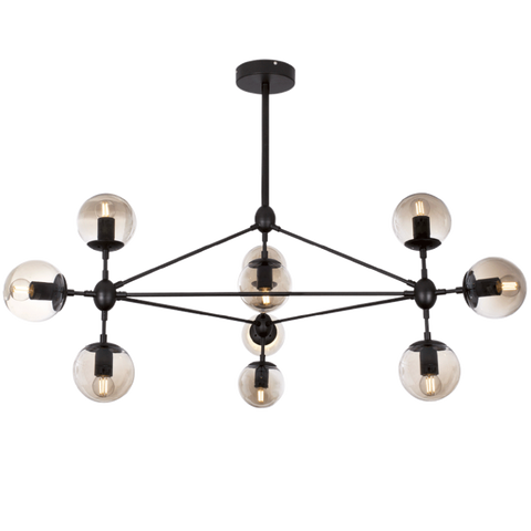 Black Metal Chandelier with Champagne Glass (CH100/10)
