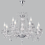 Polished Chrome Chandelier with Crystals (CH104/8+4)