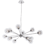 Polished Chrome Chandelier with Clear Glass (CH240/12)