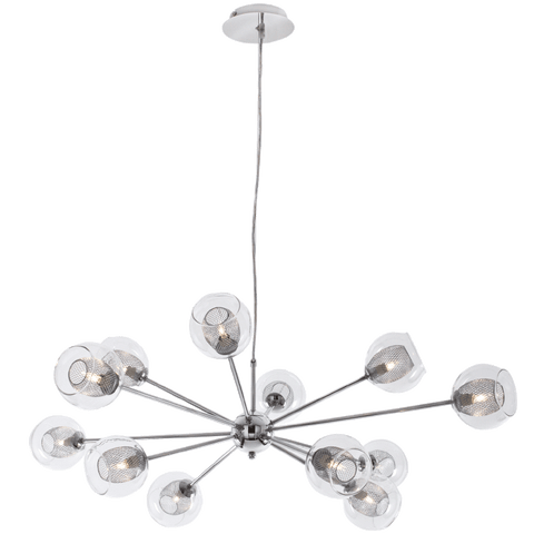 Polished Chrome Chandelier with Clear Glass (CH240/12)