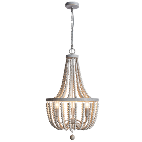 Metal and Wood Beaded Chandelier (CH892/3)