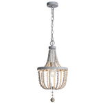 Metal and Wood Beaded Chandelier (CH893/1)
