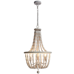 Metal and Wood Beaded Chandelier (CH895/3)