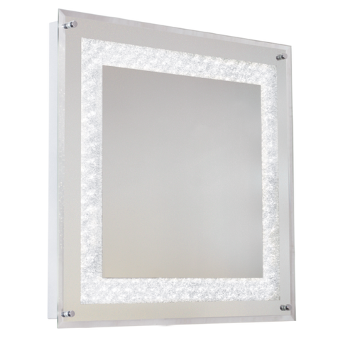 Chrome and Crystal Mirror with On/Off Switch (ML044)