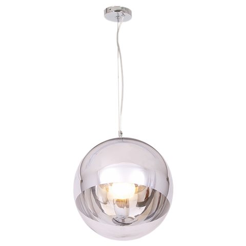 Polished Chrome and Glass Pendant (PEN2485/1)
