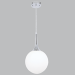 Polished Chrome Pendant with Opal Glass (PEN284/1)