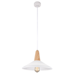 Metal and Wood Pendant with Shade (PEN371)