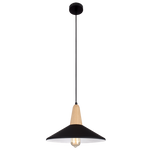 Metal and Wood Pendant with Shade (PEN372)