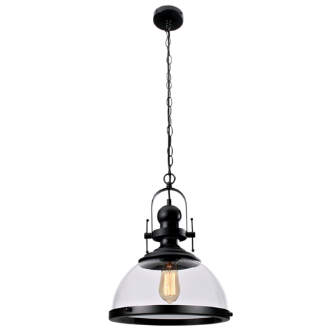 Metal Pendant with Clear Glass (PEN448)