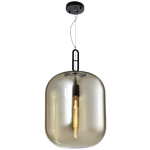 Metal Pendant with Cognac Colour Glass (PEN598)