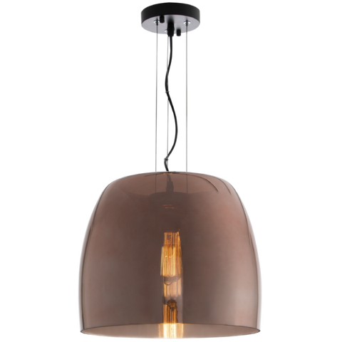 Metal Pendant with Rose Gold Colour Glass (PEN601)