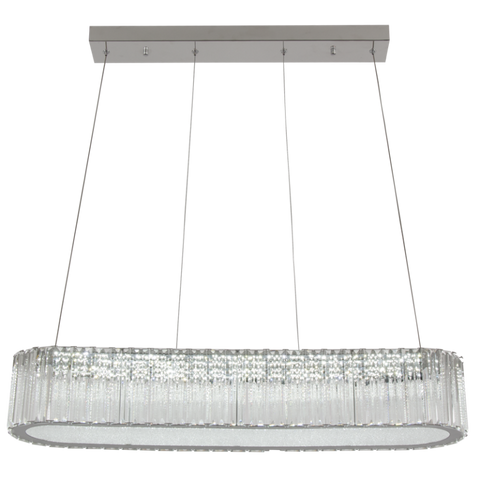 Polished Chrome and Crystal Pendant (PEN691)