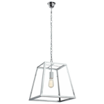 Polished Chrome and Clear Glass Pendant (PEN741)