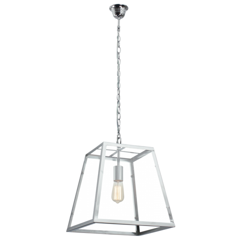 Polished Chrome and Clear Glass Pendant (PEN741)
