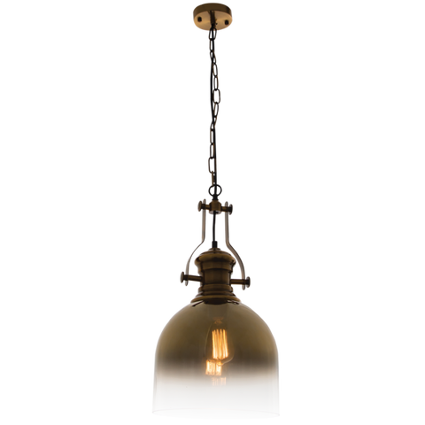 Satin Brass Pendant with Gold Glass (PEN763)