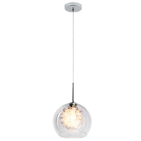 Polished Chrome Pendant with Clear Glass (PEN802/1)