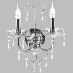 Chrome Wall Bracket with Crystals (WB388/2)